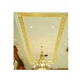 Dekor Süs Labırent Bordür 40 Adet 7x7 Pleksi Dekoratif Bordür Altın Ayna Antre