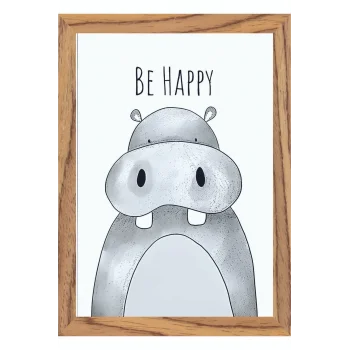 Çocuk Odası İngilizce Dekoratif Retro Mdf Tablo ( Çerçeve Görünümlü ) Hayvanlar