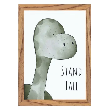 Çocuk Odası İngilizce Dekoratif Retro Mdf Tablo ( Çerçeve Görünümlü ) Hayvanlar