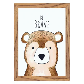 Çocuk Odası İngilizce Dekoratif Retro Mdf Tablo ( Çerçeve Görünümlü ) Hayvanlar