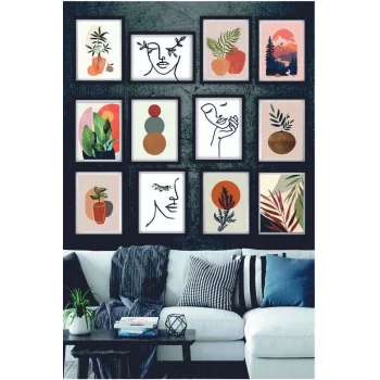 Bohem Tablo Seti 12 Parça MDF 3 mm Manzara