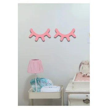 Ahşap Kirpik 2 Li Dekoratif Kirpik Çocuk Odası Dekoratif Süs