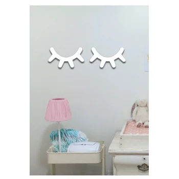 Ahşap Kirpik 2 Li Dekoratif Kirpik Çocuk Odası Dekoratif Süs