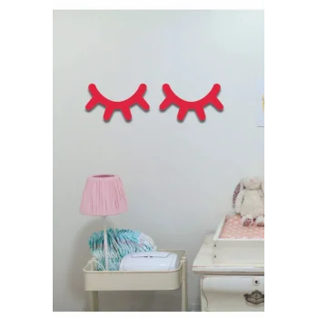 Ahşap Kirpik 2 Li Dekoratif Kirpik Çocuk Odası Dekoratif Süs