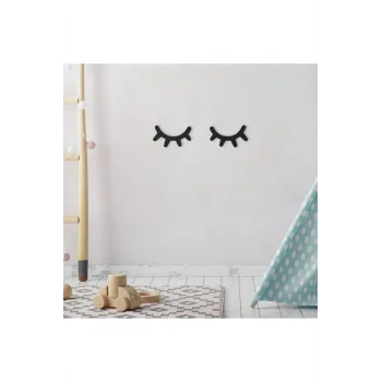 Ahşap Kirpik 2 Li Dekoratif Kirpik Çocuk Odası Dekoratif Süs