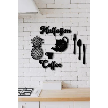 Mutfağım 9 Parça Duvar Dekoru Mutfak Cafe Için Lazer Kesim