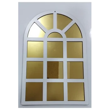 Dekoratif Pencere Ayna Pleksi Aynalı Kullanıma Hazır 60x40 Cm