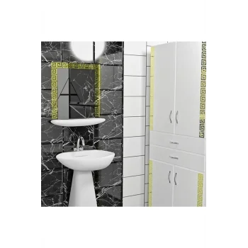 Pleksi Dekor Süs Labirent Bordür 10x Adet 7x7 Pleksi Dekoratif Bordür Altın (gold) Ayna Antre