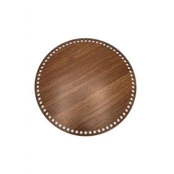 30 Cm Yuvarlak Örgü Ahşap Tepsi Tabanı Plakası, 30x30 Cm