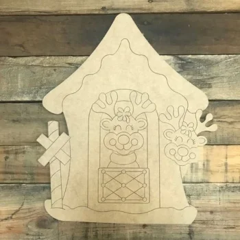 Ahşap Boyama Gergedan Ev