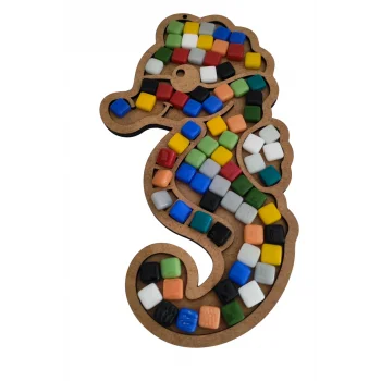 Deniz Atı Mozaik Seti | Çocuklar İçin Eğitici ve Eğlenceli Mozaik Etkinlik Ürünü | MDF Mozaik Boyama