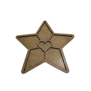 Yıldız Mozaik Seti | Çocuklar İçin Eğitici Mozaik Etkinlik Ürünü | MDF Mozaik Boyama