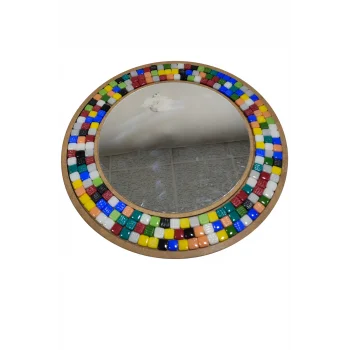 Aynalı Mozaik Daire Seti 30x30 cm | Yetişkin ve Çocuk Mozaik Etkinlik Ürünü | MDF Ayna Mozaik Boyama