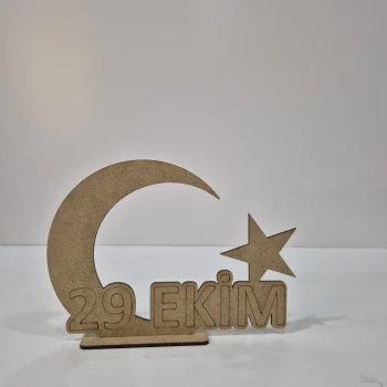 Ahşap Boyama 29 Ekim Cumhuriyet Seti | Bayrak ve Ay Yıldız Figürü | MDF Çocuk Atölyesi (TOPTAN)