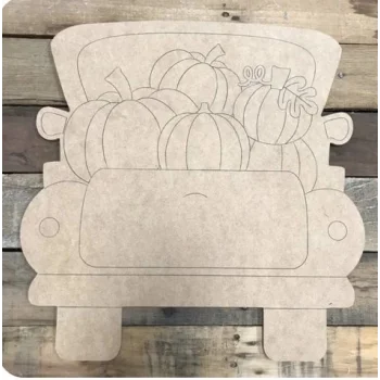 Ahşap Boyama Araba Bal Kabağı