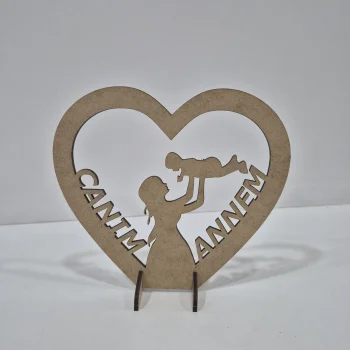 Ahşap Boyama Canım Annem Erkek Çocuk | Anneler Günü Hediyesi | MDF Boyama Etkinlik Ürünü (TOPTAN)