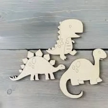 Ahşap Boyama Dinozorlar 2