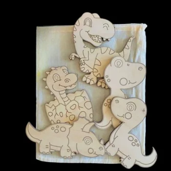 Ahşap Boyama Dinozorlar