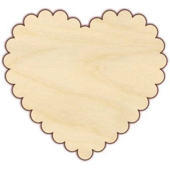 Ahşap Boyama Kalp 2