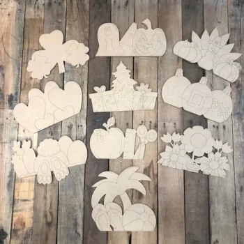 Ahşap Boyama Sevimli Figürler 1