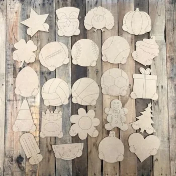 Ahşap Boyama Sevimli Figürler 2