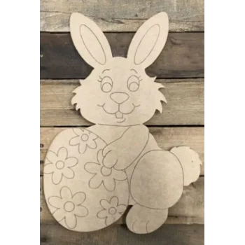 Ahşap Boyama Tavşan Paskalya Yumurtası