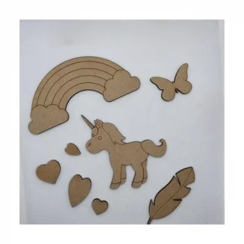 Ahşap Boyama Unicorn