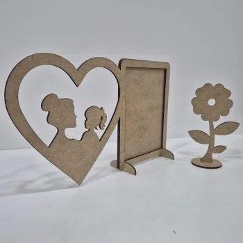 Anneler Günü Kız Çocuk Çerçeve | Ahşap Boyama Atölye (TOPTAN)