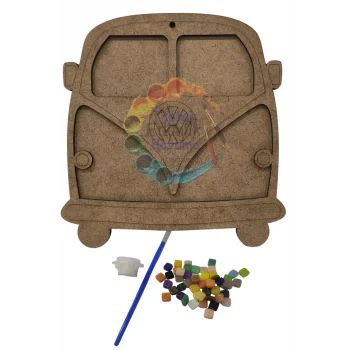 Araba Bus Mozaik Yapma Seti | MDF Mozaik Taş Etkinlik Ürünü