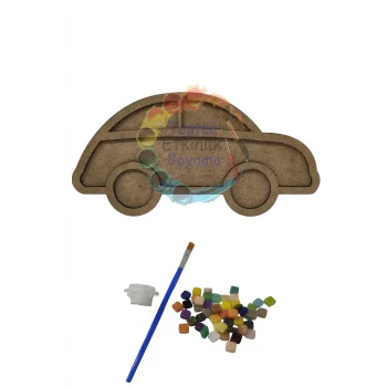 Araba Mozaik Yapma Seti | MDF Mozaik Taş Etkinlik Ürünü