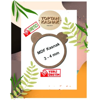 Ayıcık Şeklinde MDF Kasnak - 4 mm
