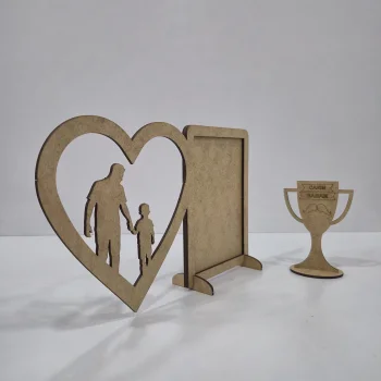 Babalar Günü Ahşap Boyama Seti | Erkek Çocuk Anlamlı Etkinlik | MDF Etkinlik Ürünü (Demonte)