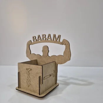 Babam Kalemlik | Babalar Günü Ahşap Boyama Seti | Çocuklar İçin Eğlenceli ve Anlamlı Etkinlik | MDF Atölye (TOPTAN)