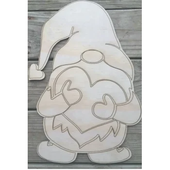 Ahşap Boyama Cüce Kalp
