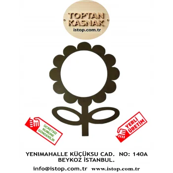 Çiçek Şeklinde MDF Kasnak Dekoratif Ürün - 4 mm