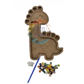 Dinazor Mozaik Yapma Seti | MDF Mozaik Baz | Mozaik Taş Etkinlik Ürünü