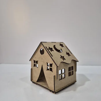 Gece Lambası Ev Ahşap Boyama Seti | Çocuklar İçin Eğitici ve Eğlenceli Etkinlik | MDF Dekoratif Boyama Ürünü (TOPTAN)