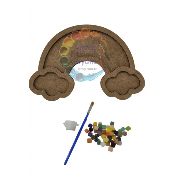 Bulut Mozaik Yapma Seti | MDF Mozaik Baz | Mozaik Taş Etkinlik Ürünü