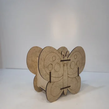 Kelebek Kumbara Ahşap Boyama Seti | Çocuklar İçin Eğitici MDF Etkinlik | Ahşap Kumbara (TOPTAN)