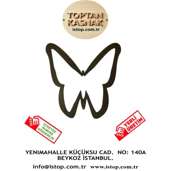 Kelebek Şeklinde MDF Kasnak Dekoratif Ürün - 4 mm - Numune Gönderimi ücretsiz
