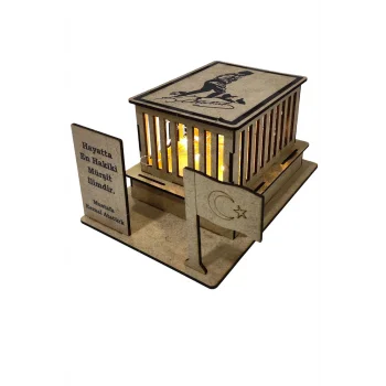 LED’li Yazılı Anıtkabir Ahşap Boyama Seti | Atatürk Temalı Işıklı MDF Etkinlik Ürünü (Demonte)