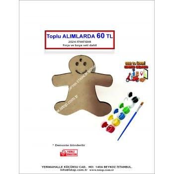 MDF Boyama Seti – Yılbaşı Figürleri - Toptan Ahşap Boyama