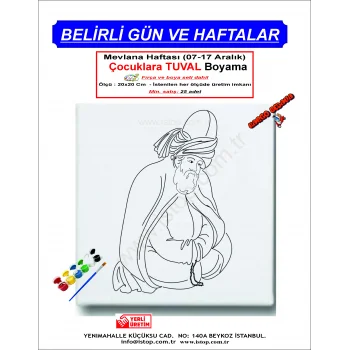 Mevlana Haftası Çocuklara Tuval Boyama Seti