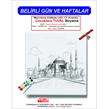 Mevlana Haftası Çocuklara Tuval Boyama Seti
