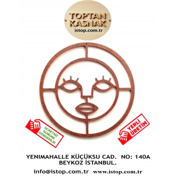 Minimalist Yüz Şeklinde MDF Kasnak - 4 mm