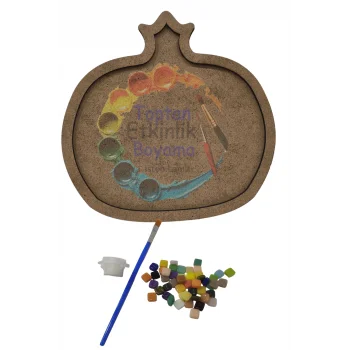 Nar Mozaik Yapma Seti | Çocuk Etkinlik ve Atölye Ürünleri | MDF Mozaik Taş Seti