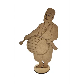 Ramazan Davulcusu Ahşap Boyama Seti | Çocuklar İçin Eğitici Ramazan Etkinlik Ürünü | MDF Figür (Demonte)