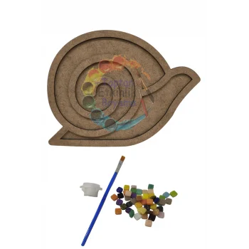 Salyangoz Mozaik Yapma Seti | MDF Mozaik Baz | Mozaik Taş Etkinlik Ürünü