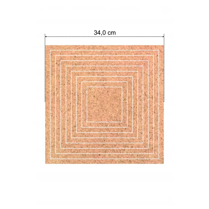 Makrome İçin Kare MDF Kasnak - 4 mm (30x30 cm)
