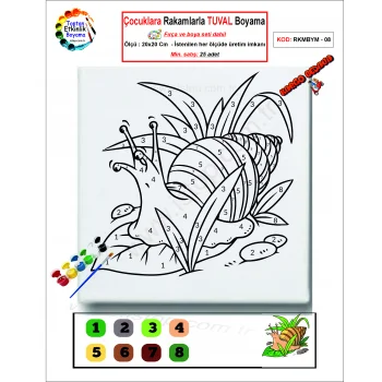 Çocuklara Rakamlarla Tuval Boyama Seti